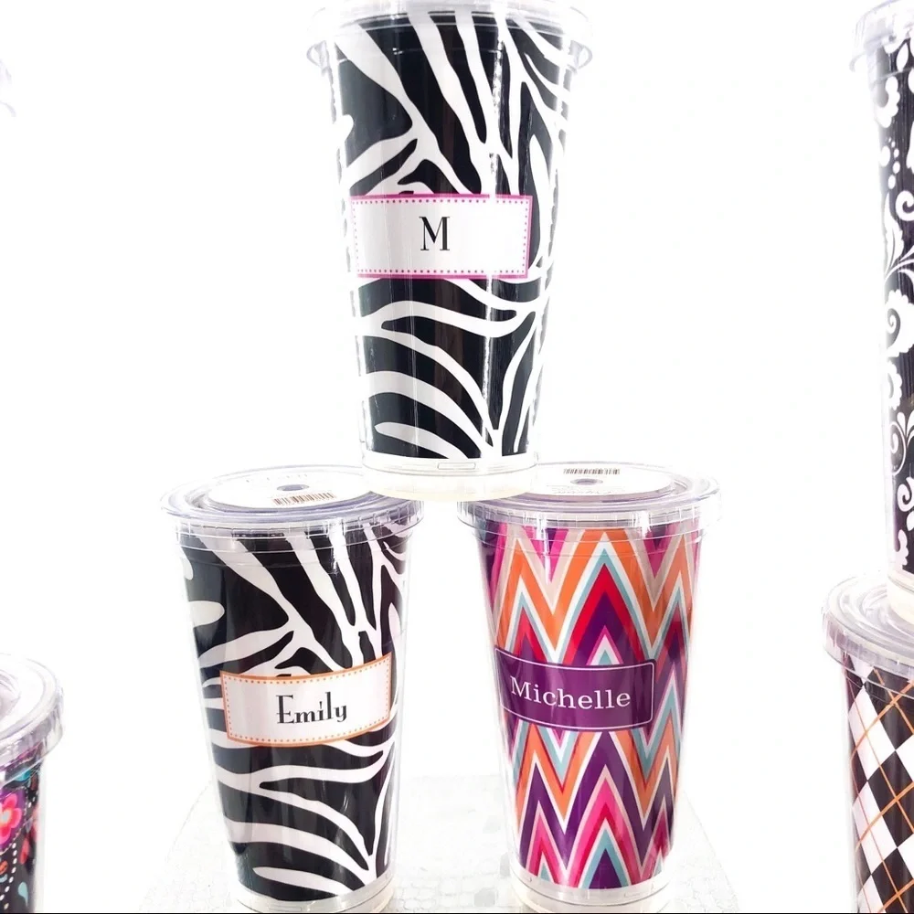 🌷 Bright Color Acrylic Tumbler w/ Straw